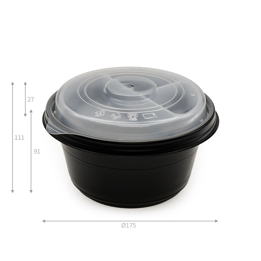 JB221 2단 뚝배기 용기 실측 측정 사진