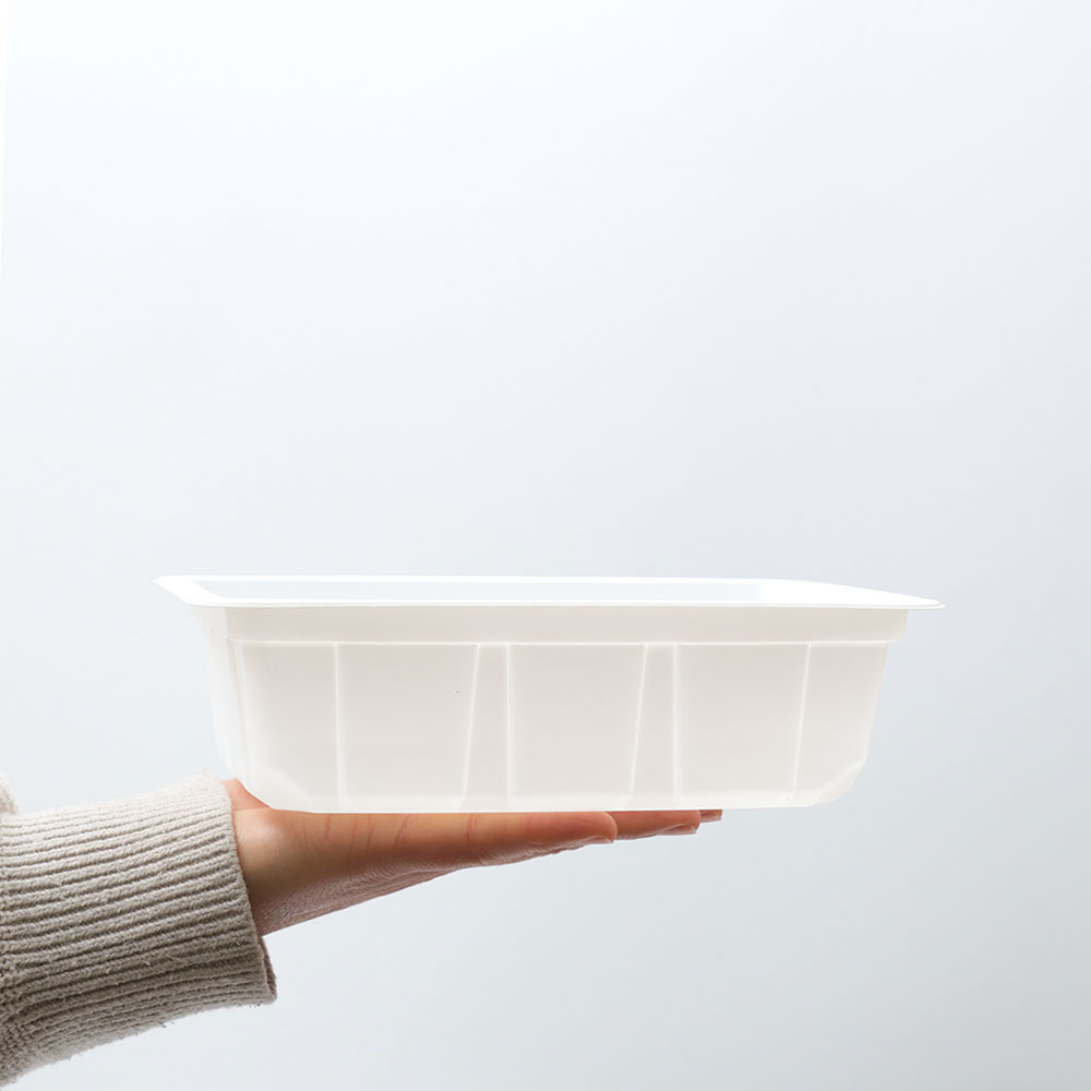 용기를 손바닥 위에 놓고 크기를 쉽게 비교할 수 있는 사진